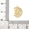Brass Micro Pave Clear Cubic Zirconia Links Connector Charms LS-KK-K406-01C-G-3