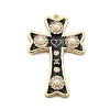 Brass Micro Pave Cubic Zirconia Pendants KK-L228-34G-02-1