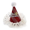 Christmas Hat Polyester Alligator Hair Clips for Women Girl AJEW-M012-02A-1