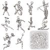 60Pcs 10 Style Tibetan Style Alloy Pendants FIND-SC0003-69-1