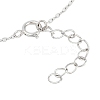 925 Sterling Silver Cubic Zirconia & Synthetic Turquoise Flower Link Bracelets XT0862-4-3