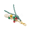 Christmas Theme Alloy Enamel & Glass Pendant Decorations HJEW-JM03732-5