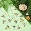 20Pcs 10 Styles Printed Alloy Pendants ENAM-YW0003-86-5