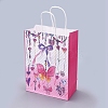 Butterfly Pattern Paper Gift Bags with Handles DIY-I030-03B-03-1