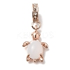Rack Plating Alloy Rhinestone European Dangle Charms FIND-H005-45KCG-03-1