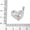 Brass Micro Pave Cubic Zirconia Pendants KK-P339-18P-3