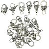 18Pcs 6 Styles Tibetan Style Zinc Alloy Lobster Claw Clasps FIND-YW0004-52-1
