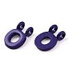 Rack Plating Spray Painted Alloy 2-Loop Link Pendants PALLOY-N176-01O-3