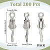 200Pcs Tibetan Style Zinc Alloy Pendants TIBEP-SC0003-11-2