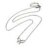 Non-Tarnish 304 Stainless Steel Cable Chain Bowknot Pendant Necklaces NJEW-Z041-03P-04-2