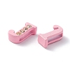 Spray Painted Zinc Alloy Slide Charms ALRI-WH0005-13J-3