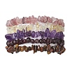 12 Constellation Natural Mixed Gemstone Chip Beaded Stretch Bracelets Sets for Women Men BJEW-JB10264-11-1