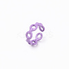 Spray Painted Alloy Cuff Rings RJEW-T011-17-RS-3