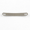 Tarnish Resistant Curved Rectangle 201 Stainless Steel Blank Tag Links connectors STAS-R071-08-2