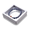 Natural Lapis Lazuli Round Beads & South Red Agate Bead Stretch Bracelets BJEW-Z101-01-4