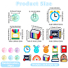 10Pcs 10 Styles School Theme Silicone Focal Beads SIL-BM0001-07-2