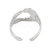 Non-Tarnish 304 Stainless Steel Textured Open Cuff Rings RJEW-C095-08A-P-3