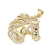 Brass Micro Pave Cubic Zirconia Pendants KK-F930-28A-G-2