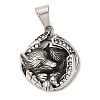 316L Stainless Steel Tibetan Style Rhinestone Pendants LS-STAS-D096-01C-AS-1