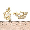 Brass Micro Pave Cubic Zirconia Pendants KK-U070-20G-3