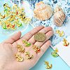 25Pcs 5 Colors Alloy Enamel Pendants ENAM-CJ0004-01-4