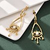 304 Stainless Steel Shell Pearl Dangle Stud Earrings for Women EJEW-U051-06G-3