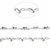 Non-Tarnish 201 Stainless Steel Heart & Oval Link Chains STAS-N092-116-4