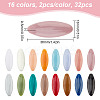 32Pcs 16 Colors Horse Eye Plastic Brooches JEWB-GO0001-06-2