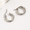 Fashionable Unique Design 201 Stainless Steel Twist Hoop Earrings TL6585-3