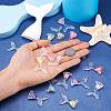28Pcs 7 Colors Luminous Transparent Resin Pendants RESI-TA0002-08-5