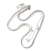 201 Stainless Steel Double Layer Snake Chain Necklaces STAS-B076-03P-1