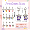 Flower Polymer Clay Pendant Locking Stitch Markers HJEW-SC00077-2