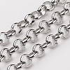 Non-Tarnish 3.28 Feet 304 Stainless Steel Rolo Chains X-CHS-L015-52-1