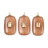 Dyed Natural White Jade Pendants G-H328-03G-A07-2