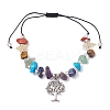 Chakra Natural & Synthetic Gemstone Braided Bead Bracelets BJEW-JB09824-01-1