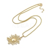 Rack Plating Brass Sun Pendant Necklaces NJEW-P317-07G-2