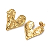 Ion Plating(IP) 304 Stainless Steel Heart Ear Studs for Women EJEW-P234-17G-2