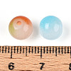Spray Painting Imitation Jade Glass Beads GLAA-L046-8mm-03C-4