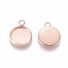 201 Stainless Steel Pendant Cabochon Settings STAS-F191-14RG-C-1