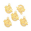 Golden Plated Alloy Pendant Rhinestone Settings PALLOY-WH0067-15G-08-1