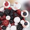 90Pcs 9 Style Resin Rhinestone Graduated Beads RESI-AR0001-41-5