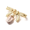 Bowknot Brass Micro Pave Cubic Zirconia Brooches for Women JEWB-N001-20G-2