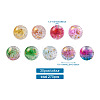 Transparent Spray Painted Crackle Glass Beads Strands GLAA-TA0003-09-10