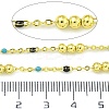 Brass Enamel Round Beaded Link Chain CHC-G022-07G-09-2