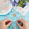 50Pcs 5 Colors UV Plating Transparent Rainbow Iridescent Acrylic Beads OACR-SC0001-85-3