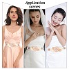 Chiffon Flower Chain Belt with Alloy Rhinestone AJEW-WH0248-43-6