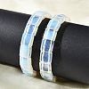 Square Opalite Beads Stretch Bracelets for Women Men BJEW-C097-06X-3