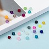 24 Colors Transparent Glass Beads Strands FGLA-X0001-04B-8mm-3