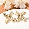 304 Stainless Steel Bowknot Stud Earrings EJEW-A123-02A-G-1