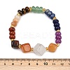 Natural & Synthetic Mixed Gemstone Beads Stretch Bracelets for Women BJEW-B146-01B-3
